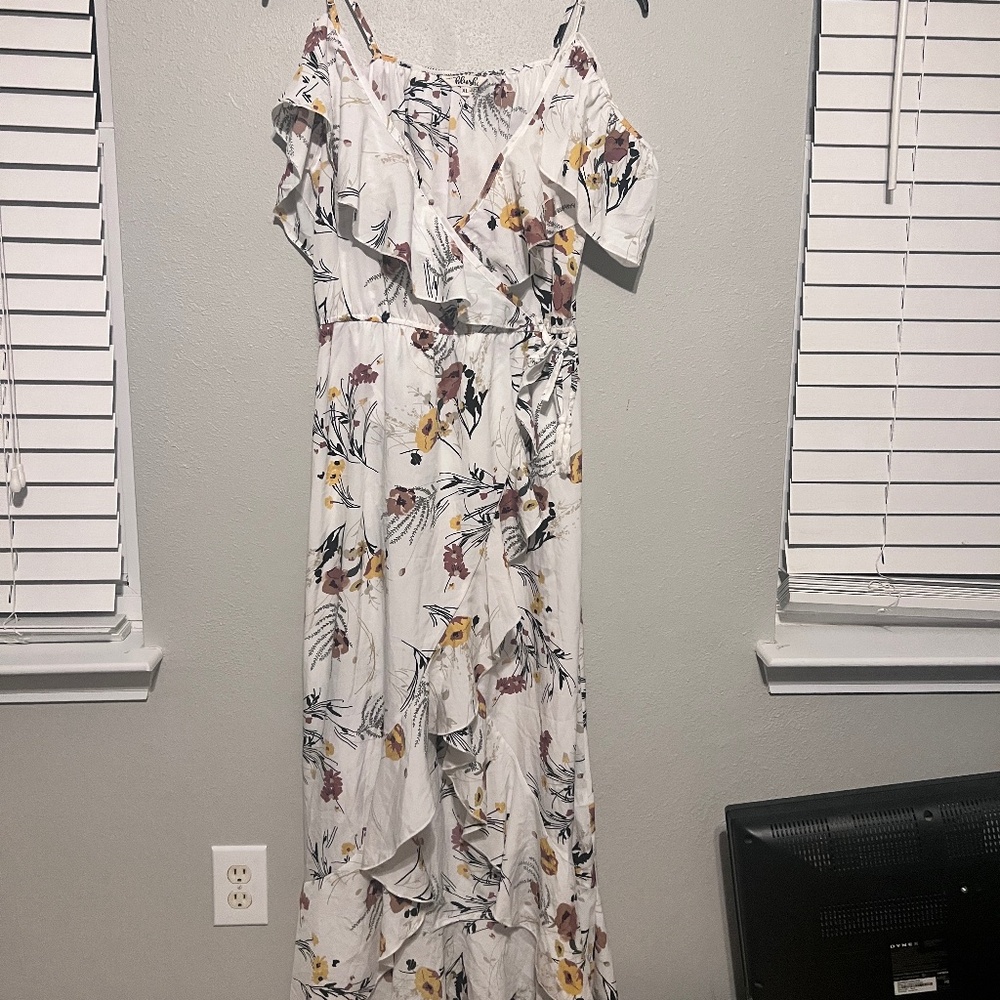 White floral dress